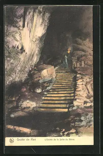 AK Rochefort, Grotte de Han, L`Entree de la Salle du Dome, Höhle