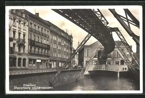 AK Wuppertal, Elberfeld, Döppersberg mit der Schwebebahn