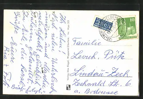 AK Wuppertal, Elberfeld, an der Schwebebahn unter der Sonnborner Brücke, die Strassenbahn unterwegs