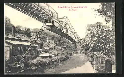 AK Wuppertal, Schwebebahn Barmen-Elberfeld-Vohwinkel, Partie am haspel