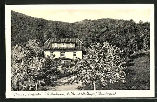 AK Deckbergen im Weserbergland, Blick auf die Pension Bergfrieden W. Bredemeier