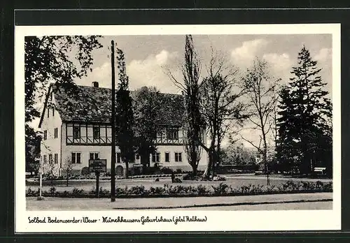 AK Bodenwerder a. Weser, Münchhausens Geburtshaus