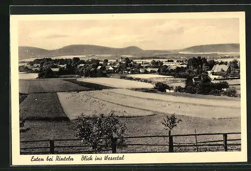 AK Exten, Blick ins Wesertal mit der gesamten Ortschaft