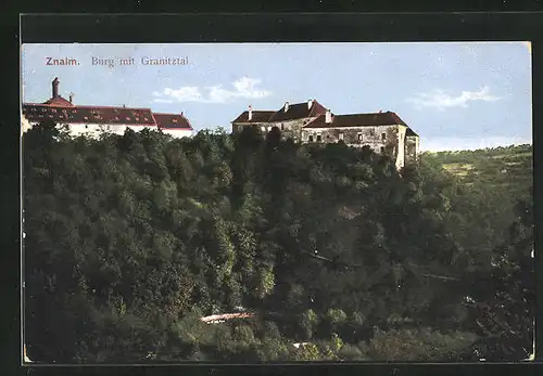 AK Znaim, Burg mit Granitztal