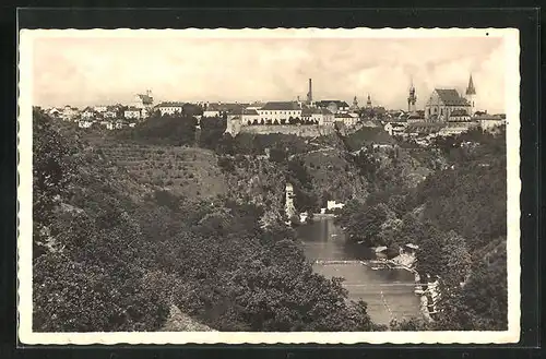 AK Znaim, Panoramablick vom Malerwinkel