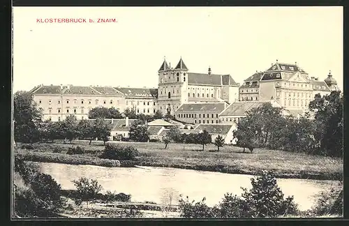 AK Znaim, Blick auf Klosterbruck