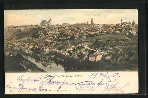 AK Znaim, Totale der Stadt