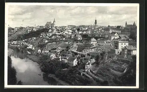 AK Znaim, Panoramablick aus der Vogelschau