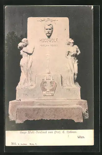 AK Wien, Zentralfriedhof, Hugo Wolf-Denkmal
