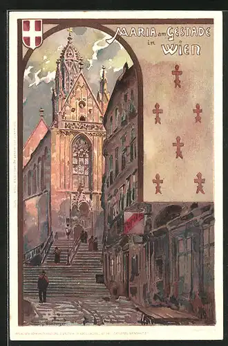 Künstler-AK Wien, Maria am Gestade