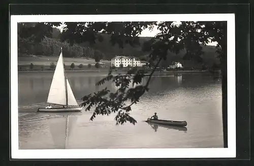 AK Bystricka, Seepartie mit Segelboot und Kanu