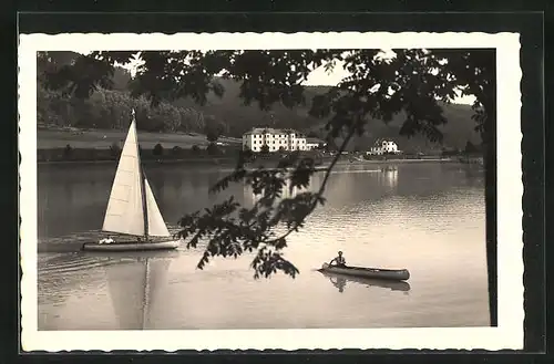 AK Bystricka, Seepartie mit Segelboot und Kanu