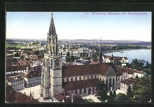 AK Konstanz / Bodensee, Münster mit Petershausen