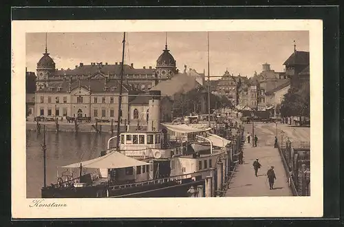 AK Konstanz, Dampfer an der Anlegestelle