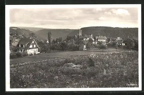 AK Zavelstein, Ortsansicht aus der Vogelschau