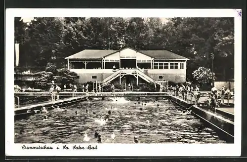 AK Crimmitschau / Sa., Badeanstalt Sahn-Bad