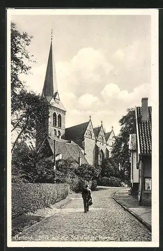 AK Herford, Blick auf die Stiftsberger Kirche