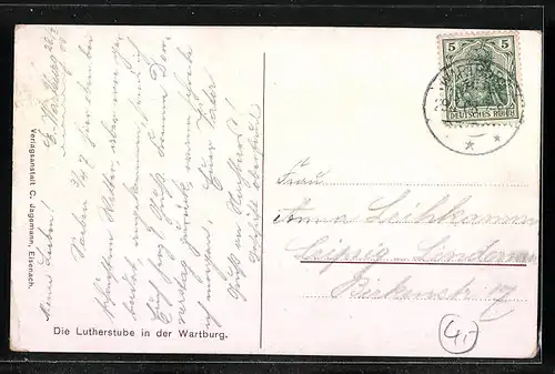 AK Eisenach, Wartburg, Lutherstube