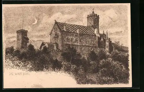 AK Eisenach, Blick zur Wartburg