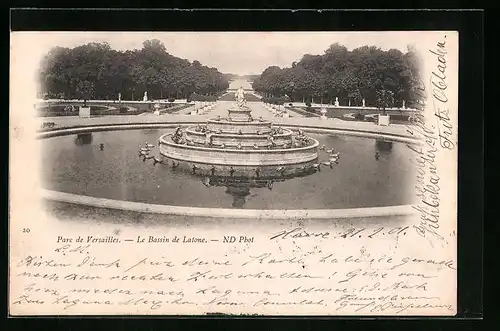 AK Versailles, Parc de Versailles, Le Bassin de Latone