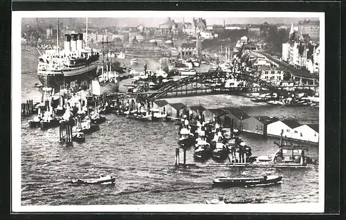 AK Hamburg, Überseebrücke, Hafen