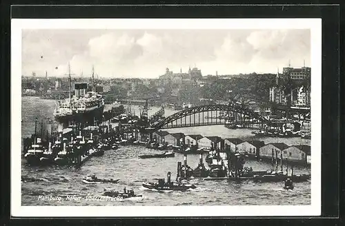 AK Hamburg, Überseebrücke, Hafen