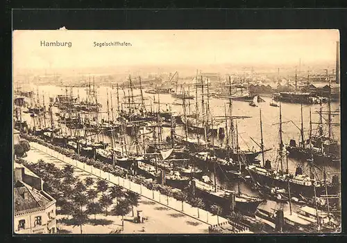 AK Hamburg, Blick zum Segelschiffhafen