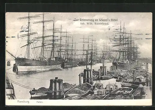 AK Hamburg, Blick in den Segelschiffhafen
