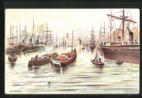 AK Anvers, Le port, Hafen