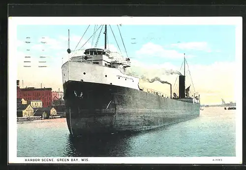 AK Green Bay, Wis., Harbor Scene, Hafen