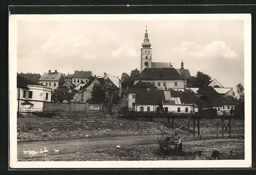 AK Príbor, Blick zur Kirche