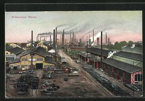 AK Mor. Ostrava, Witkowitzer Werke aus der Vogelschau