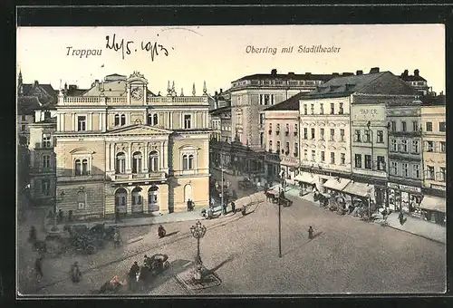 AK Troppau, Oberring mit Stadttheater