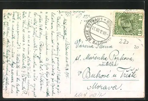 AK Wagstadt, Gesamtansicht vom Grillenberg gesehen