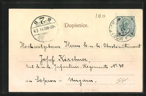 AK Leitomischl / Litomysl, Ortspartie aus der Vogelschau