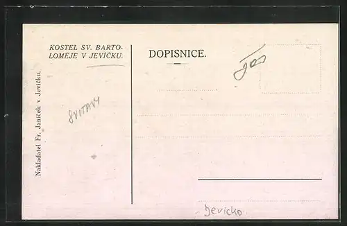 AK Jevícko, Kostel Sv. Barto-Lomeje