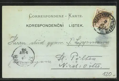 Mondschein-AK Kremsier, Ortspartie