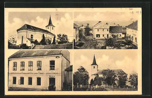 AK Kromeriz, Ortspartie, Kirche und Schule