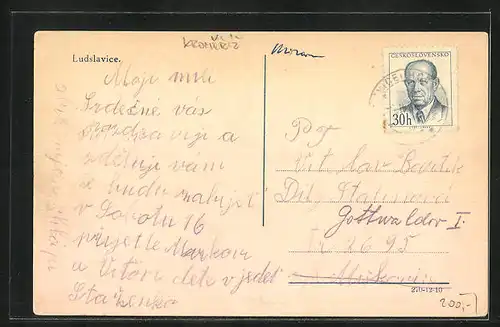 AK Ludslavice, Ortspartie, Strassenpartie