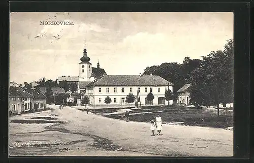 AK Morkovice, Blick zur Kirche