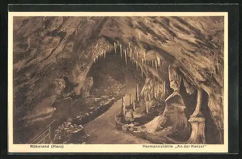 AK Rübeland / Harz, Hermannshöhle An der Kanzel