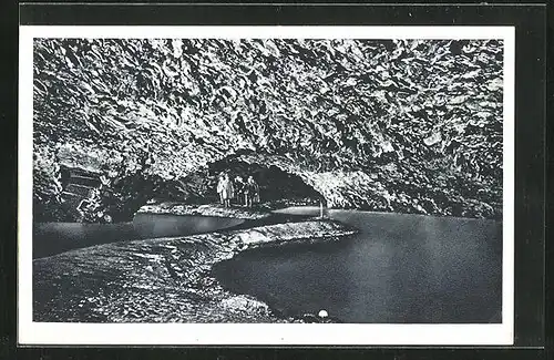 AK Barbarossahöhle im Kyffhäuser, Neptunsgrotte