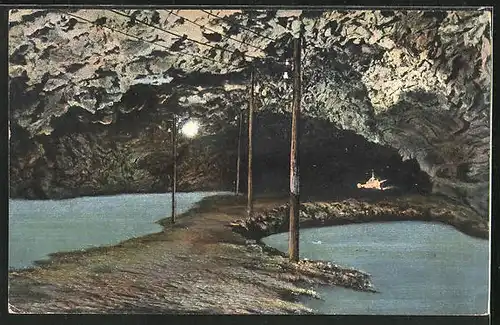 AK Barbarossa-Höhle am Kyffhäuser, Neptunsgrotte