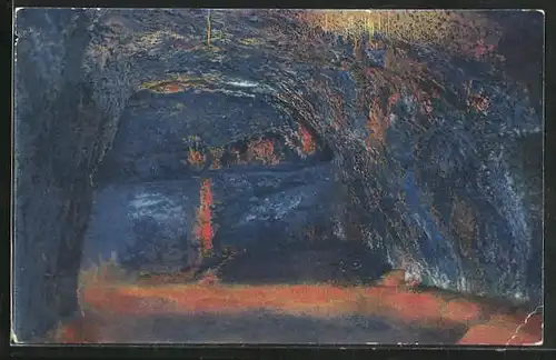 AK Saalfeld / Thür., Feengrotten, rechte Quellgrotte