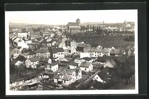 AK Turnau / Turnov, Teilansicht aus der Vogelschau