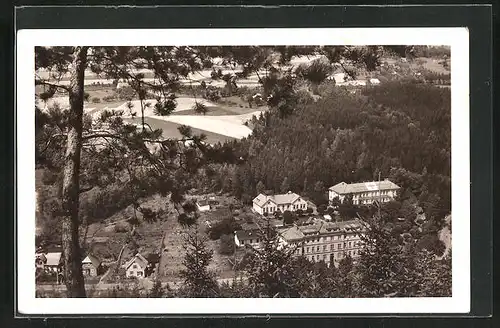 AK Semil / Semily, Nemocnice, Fliegeraufnahme