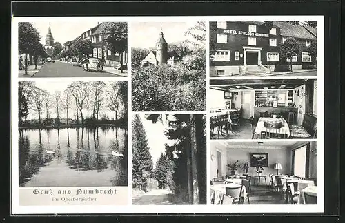 AK Nümbrecht, Hotel Schloss Homburg, Seeidylle, Waldallee