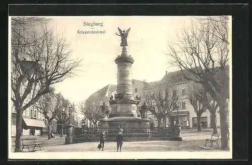 AK Siegburg, am Kriegerdenkmal