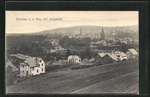 AK Kirchen / Sieg, Gesamtansicht mit Jungental