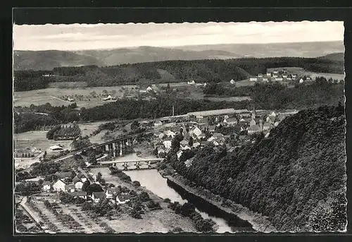 AK Rosbach / Sieg, Panoramablick vom Berg